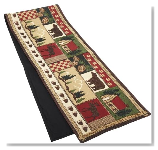 DII Log Cabin Tapestry Table Runner