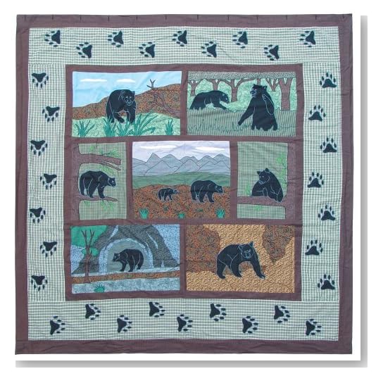Patch Magic 72-Inch by 72-Inch Bear Country Shower Curtain