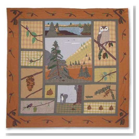Patch Magic 72-Inch by 72-Inch Pinecone Shower Curtain