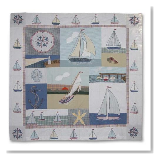 Patch Magic 72-Inch by 72-Inch Nautical Shower Curtain