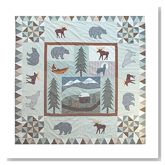 Patch Magic 72-Inch by 72-Inch Mountain Whispers Shower Curtain