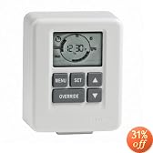 Leviton LT112-10W 1000-Watt Advanced Digital Plug-In Timer with Grounded Plug and Receptacle and Automatic Daylight Savings Adjustment, White
