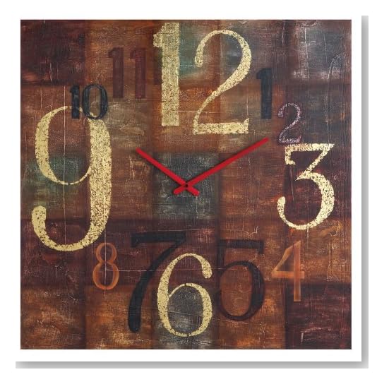 Midwest - CBK Metallic Numerals Square Wall Clock