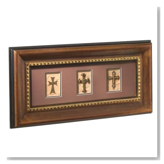 Midwest - CBK Vertical Silver Framed Jeweled Cross Collage