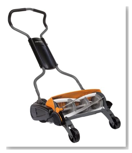 Fiskars 6201 18-Inch 5-Blade Momentum Push Reel Lawn Mower