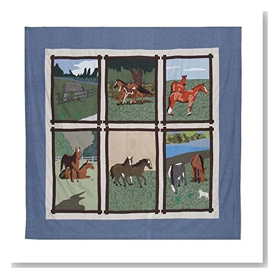 Patch Magic Horse Friends Shower Curtain, 72-Inch by 72-Inch