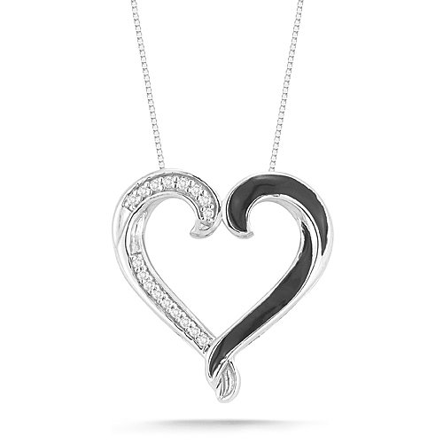 pave heart pendant 