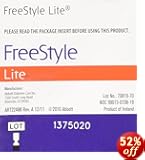Freestyle LITE Blood Glucose Test Strips NEW Butterfly Design 1 box of 50