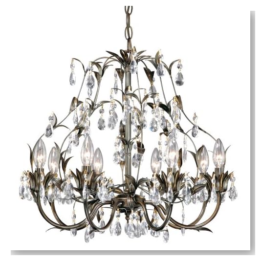 Laura Ashley HLVH0884 Lavenham 8-Light Chandelier, Architectural Bronze