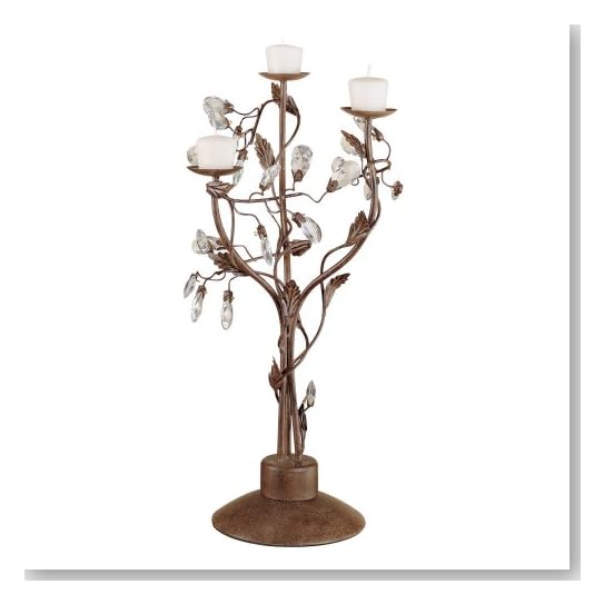 Laura Ashley KFRY1063 Freya Candle Rack, Weathered Cognac