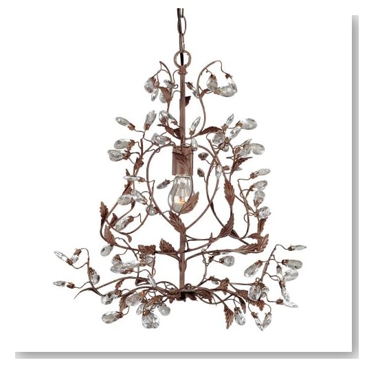 Laura Ashley PFRY1663 Freya 1-Light Pendant, Weathered Cognac