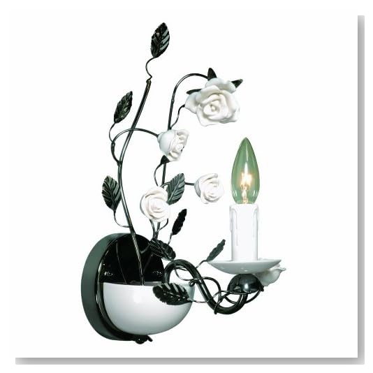 Laura Ashley WCT011 Chantilly 1-Light Wall Light, Gun Metal