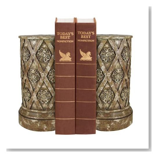 Sterling Home Pair of Floral Lattice Bookends, 7-Inch Tall