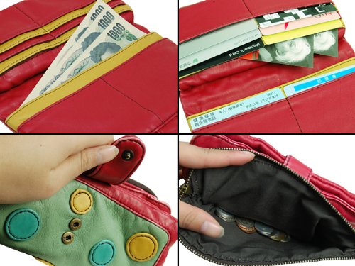(ラシェル)La ciel briller 6 長財布 RED/レッド(DGW-10148RED)