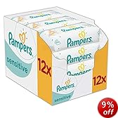 Pampers Sensitive Baby Wipes - 12 x Packs of 56 (672 Wipes)