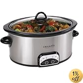 Crock-Pot SCCPVP600-S 6-Quart Smart-Pot Oval Slow Cooker, Stainless Steel