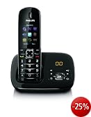 Philips CD6851B/DE Dect Telefon, Single mit AB, Farbdisplay, Freisprechfunktion, 22h Sprech- & 300 h StandBy-Zeit