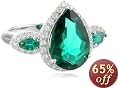 Sterling Silver Created Emerald Sapphire