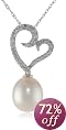 Freshwater Cultured Diamond Pendant Necklace