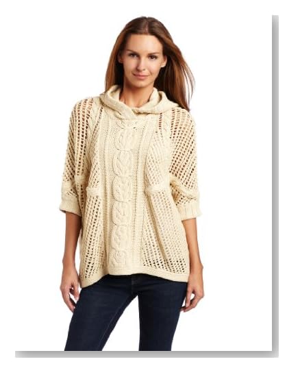 525 America Women's Mesh Poncho Sweater