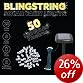 Blingstring Outdoor Solar Fairy Lights with 50 LED Bulbs