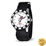 Marvel Kids' W000106 "Time Teacher" Stainless Steel Watch with Black Nylon Band
