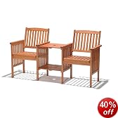 Chichester Duo Bench - with FSC Certifed Eucalyptus Wood