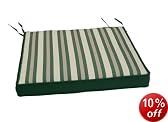 Kurtis Outdoor Garden Furniture Chair Cushion - Green/ Pinstripe