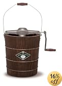 White Mountain PBWMIMH412-SHP Appalachian Series Wooden Bucket 4-Quart Hand Cranked Ice Cream Maker