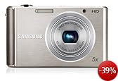 Samsung ST77 Digitalkamera (16 Megapixel, 5-fach opt. Zoom, 7,6 cm (3 Zoll) Display, bildstabilisiert, nur micro-SD) silber