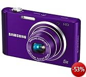 Samsung ST77 Digitalkamera (16 Megapixel, 5-fach opt. Zoom, 7,6 cm (3 Zoll) Display, bildstabilisiert, nur micro-SD) violett