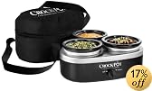 Crock-Pot SCRMTD307-DK 16-Ounce Little Triple Dipper, Silver and Black
