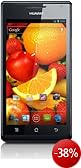 Huawei Ascend P1 Smartphone (10,9 cm (4,3 Zoll) Touchscreen, 8 Megapixel Kamera, Android 4.0) schwarz