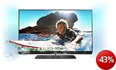 Philips 37PFL6007K/12 94 cm (37 Zoll) Ambilight 3D LED-Backlight-Fernseher, Energieeffizienzklasse A (Full-HD, 400 Hz PMR, DVB-T/C/S2, CI+, WiFi, Smart TV) schwarz