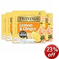 Twinings Revive and Revitalise Lemon and Ginger Tea Bags 120 g  80 Tea Bags (Pack of 4 total 320 teabags)