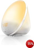 Philips HF3510/01 Wake-Up Light mit Sonnenaufgangsfunktion in 3 Farbstufen inkl. digitalem FM Radio