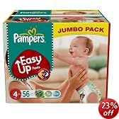 Pampers Easy Up Size 4 (18-33 lbs/8-15 kg) Jumbo Pack of 56 Training Pants
