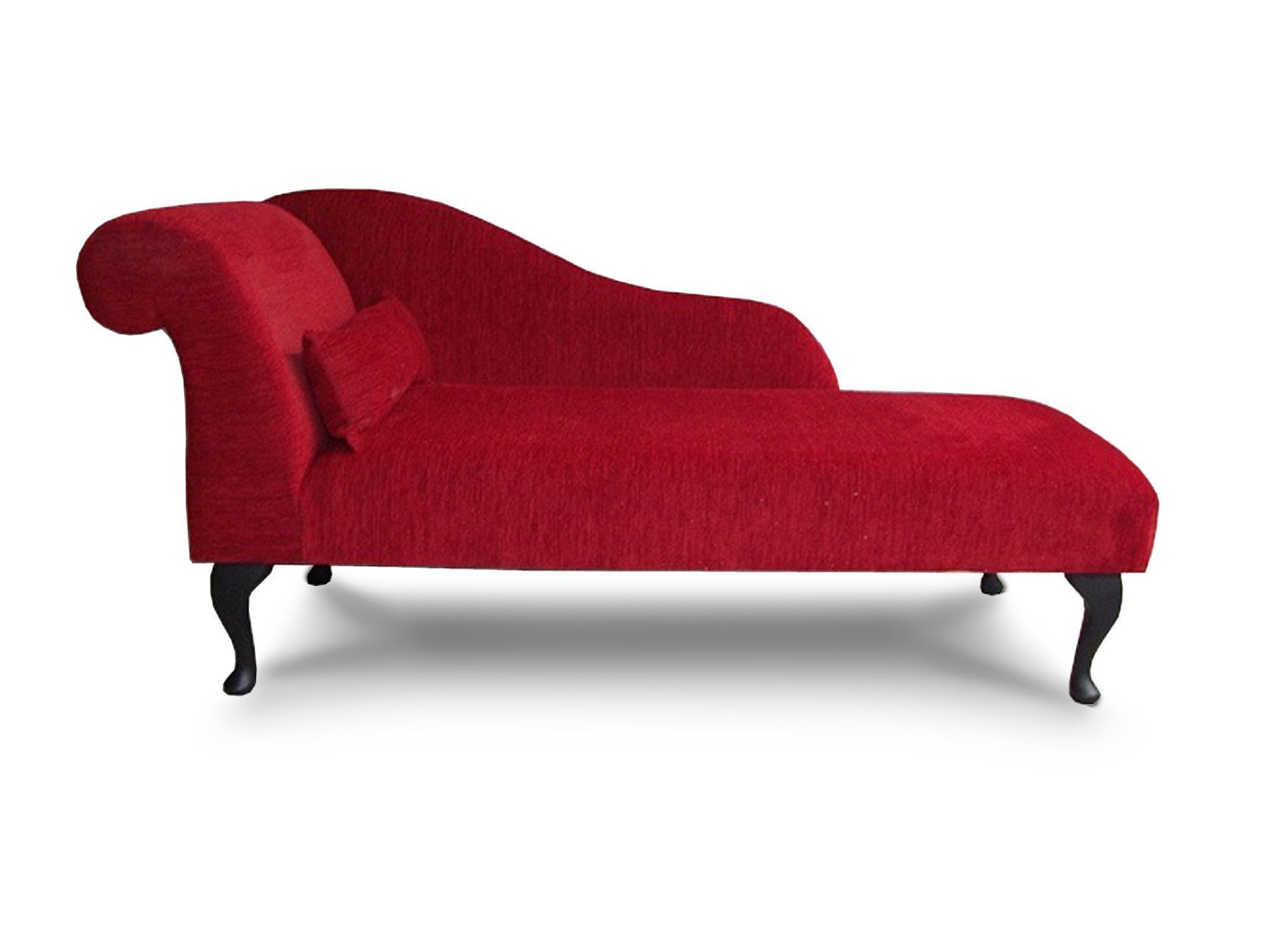 Chaise Longue Red Soft Feel Fabric eBay
