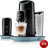 Philips HD7874/60 Senseo Twist & Milk inklusive Milchaufsch�umer, misty dawn / schwarz