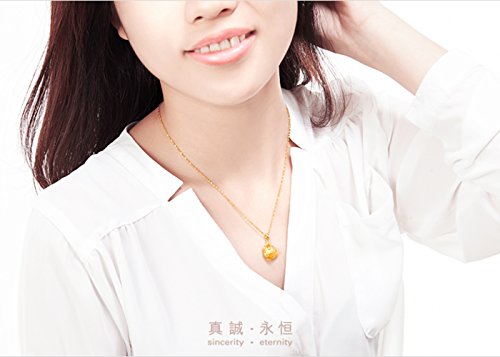 chowtaifook 周大福 光沙镂空生肖鸡黄金千足金吊坠 cr306 首饰 [首饰