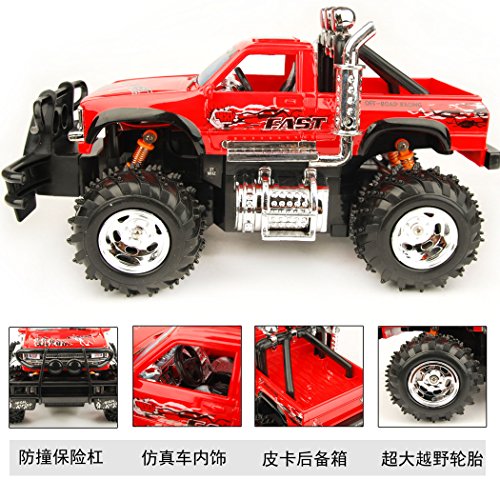 玩通天 高速遥控车 遥控越野皮卡车 超大绚丽灯