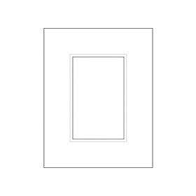 Savage ProMatte, Double 8x10 Photo Mat with 5x7 Opening, Bevel Cut, Acid Free, Dual Colors: Polar White / Polar White