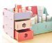 

Ning-store Fashion Creative Wooden Double Drawer DIY Cosmetic Make up Removable Collection Organizer Jewelry Storage Box Cute Lovely Romantic Desktop Storage Box Finishing Box for Living Room Bedroom