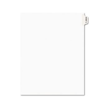 

Avery-Style Preprinted Legal Side Tab Divider, Exhibit U, Letter, White, 25/Pack