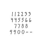 

Whimsical Numbers Stencil - 4 inch - adhesive-backed 6 mil vinyl