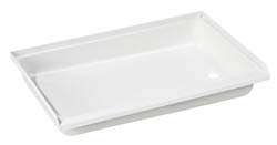 

RV Shower Pan 24 X 24 4-Flange Front Center Drain Parchment