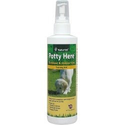 NaturVet Potty Here Dog Puppy Training Aid Spray for puppy pee pads 236ml