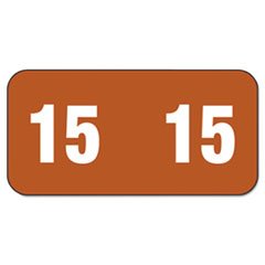 Smead Year 2015 End Tab Folder Labels, 1/2 x 1, Brown, 250 Labels/Pack