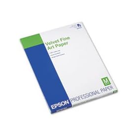 New-Epson S041636 - Velvet Fine Art Paper, 8-1/2 x 11, White, 20 Sheets/Pack - EPSS041636
