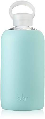 The Original Big bkr Water Bottle: Glass Bottle + Soft Silicone Sleeve 1L - Sunday